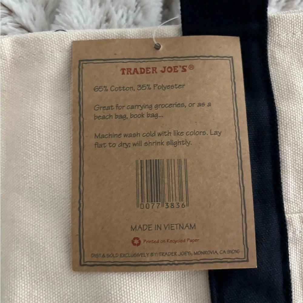 New Trader Joe's Canvas Tote Bag